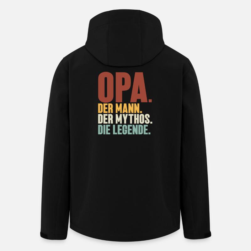 Opa Der Mann Der Mythos Die Legende - Recycelte Männer Softshell-Jacke von Stanley/Stella - Schwarz
