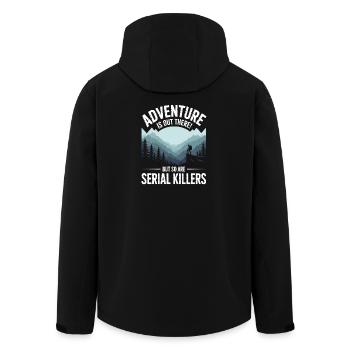 L’aventure est là-bas Tueurs en série - Veste softshell homme en polyester recyclé Stanley/Stella - noir - Dos - AI Model Male 185 light (185cm)