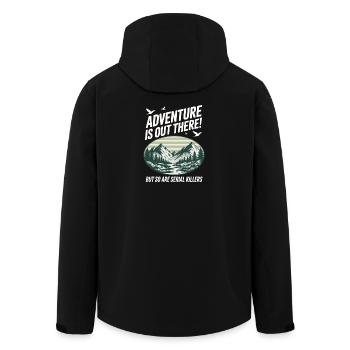 L’aventure est là-bas Tueurs en série - Veste softshell homme en polyester recyclé Stanley/Stella - noir - Dos - AI Model Male 185 light (185cm)