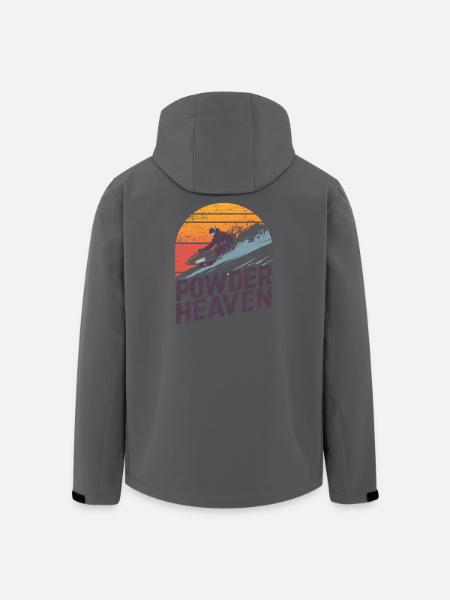 Freeride Snowboard Rétro Sunset - Veste softshell homme en polyester recyclé Stanley/Stella - noir