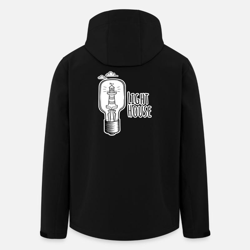 Leutchtturm in einer Glühbirne - Light-House - Recycelte Männer Softshell-Jacke von Stanley/Stella - Schwarz