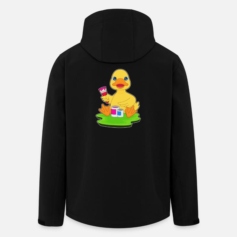 Peinture au pinceau Duck Painter - Veste softshell homme en polyester recyclé Stanley/Stella - noir