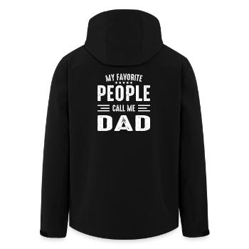 Best Dad in the World Gifts Father Christmas - Men’s Recycled Softshell Jacket by Stanley/Stella - black - Back - AI Model Male 185 light (185cm)