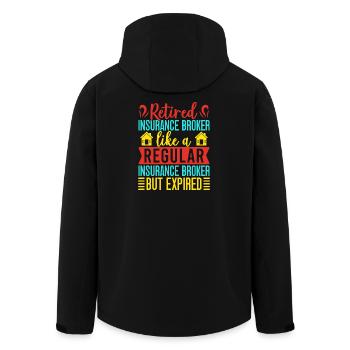 Agent d’assurance Régulier mais expiré Drôle - Veste softshell homme en polyester recyclé Stanley/Stella - noir - Dos - AI Model Male 185 light (185cm)