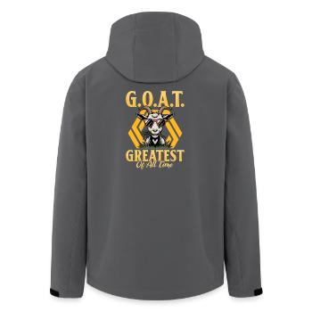 Funny Farm Animal Goat - Men’s Recycled Softshell Jacket by Stanley/Stella - black - Back - AI Model Male 185 light (185cm)
