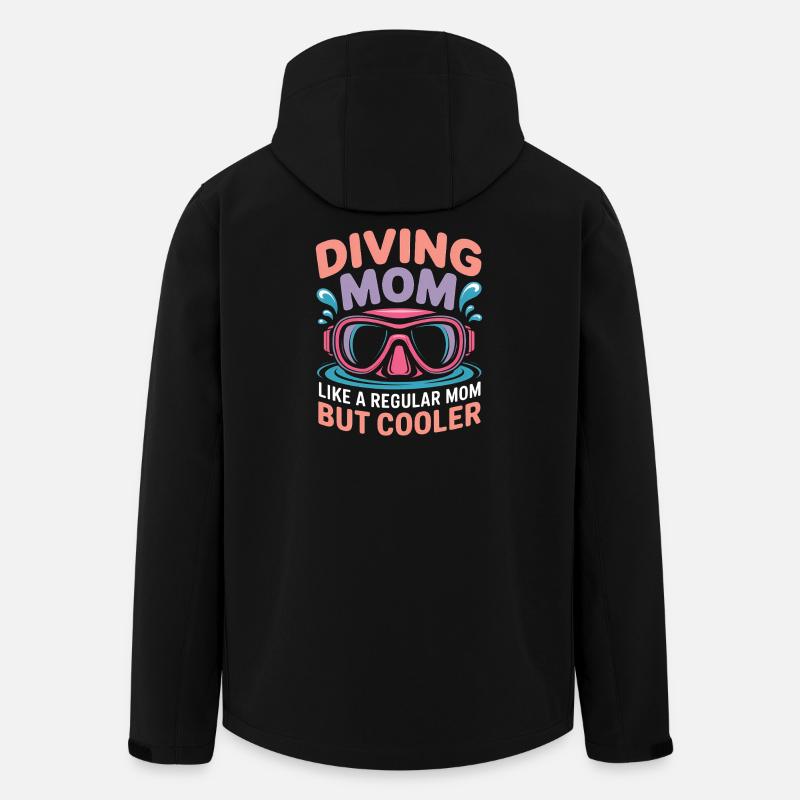 Tauchen Spruch Mama Lustiges Tauchen Geschenk - Recycelte Männer Softshell-Jacke von Stanley/Stella - Schwarz