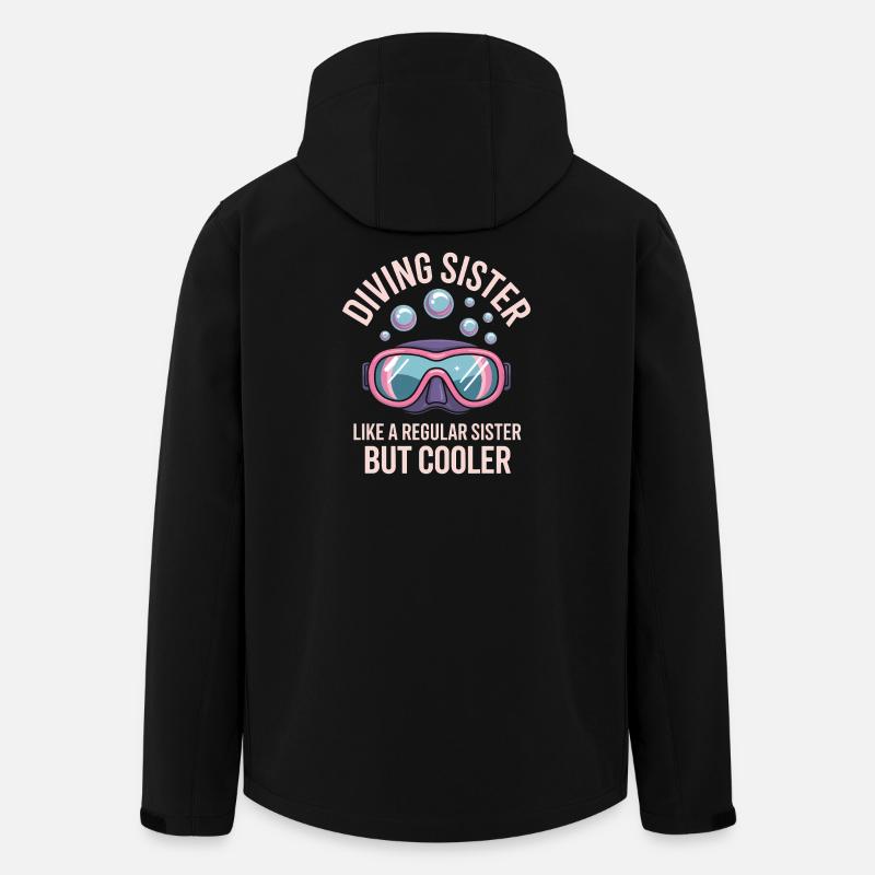 Tauchen Spruch Schwester Lustiges Tauchen Geschenk - Recycelte Männer Softshell-Jacke von Stanley/Stella - Schwarz