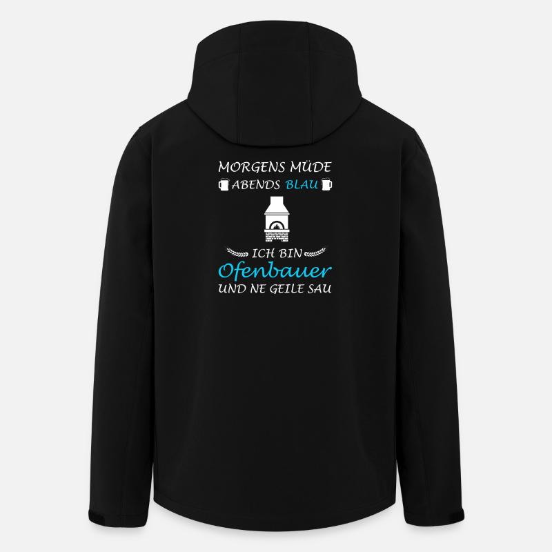 Ofenbauer Ofenbau Ofensetzer Kaminbauer - Recycelte Männer Softshell-Jacke von Stanley/Stella - Schwarz