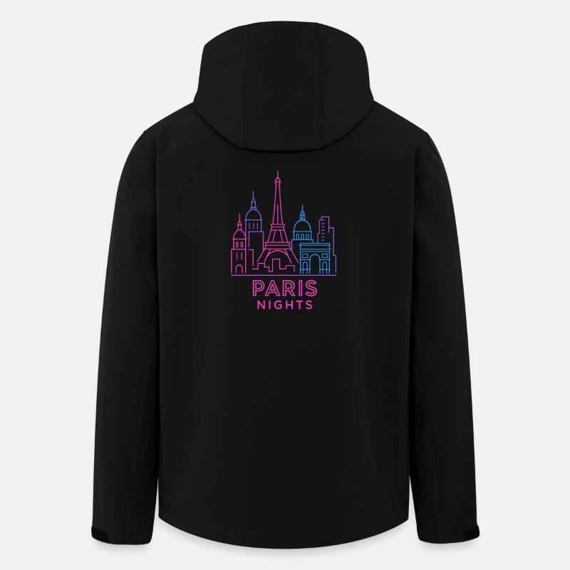 Neon Paris Nächte Skyline Silhouette  - Recycelte Männer Softshell-Jacke von Stanley/Stella - Schwarz