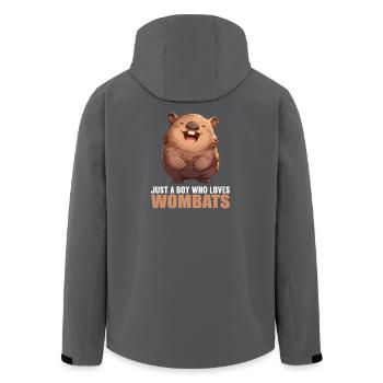 Wombats Wombat - Recycelte Männer Softshell-Jacke von Stanley/Stella - Schwarz - Hinten - AI Model Male 185 light (185cm)
