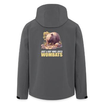 Wombats Wombat - Recycelte Männer Softshell-Jacke von Stanley/Stella - Schwarz - Hinten - AI Model Male 185 light (185cm)