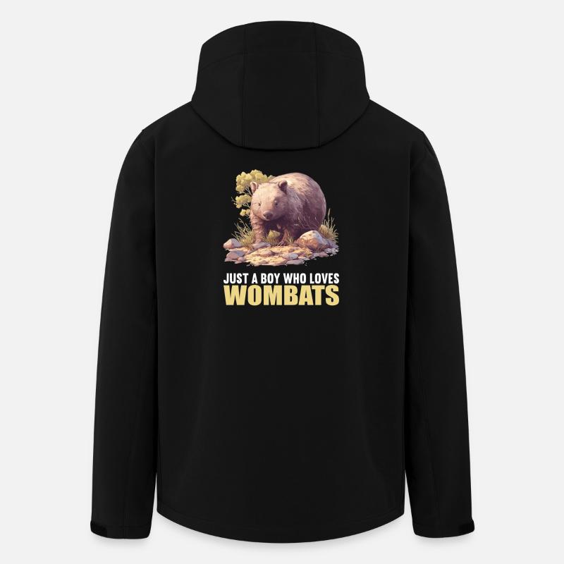 Wombats Wombat - Recycelte Männer Softshell-Jacke von Stanley/Stella - Schwarz