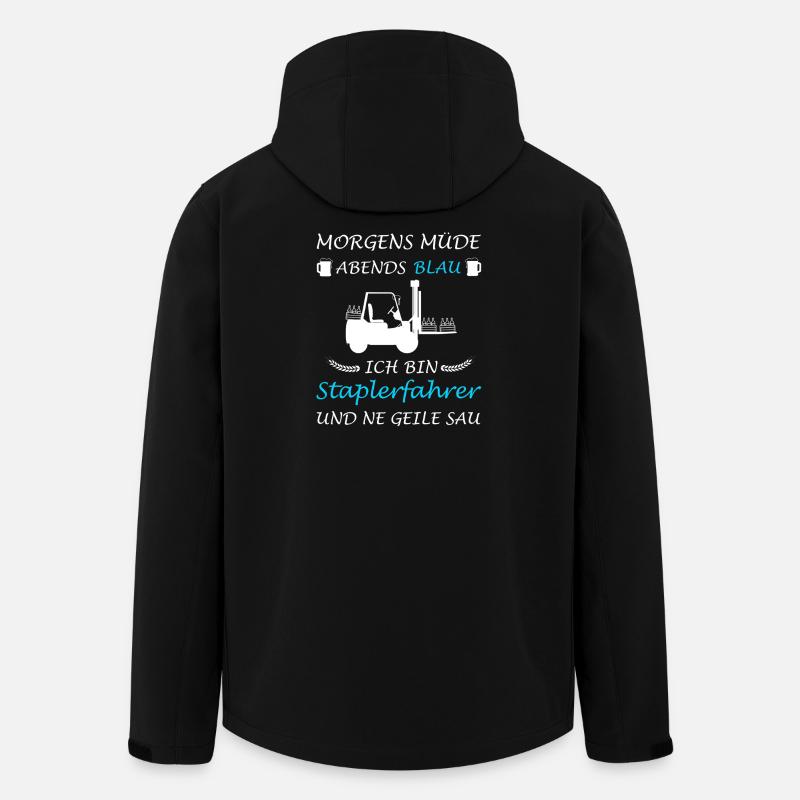 Staplerfahrer Stapler Lager Sprüche Logistik - Recycelte Männer Softshell-Jacke von Stanley/Stella - Schwarz