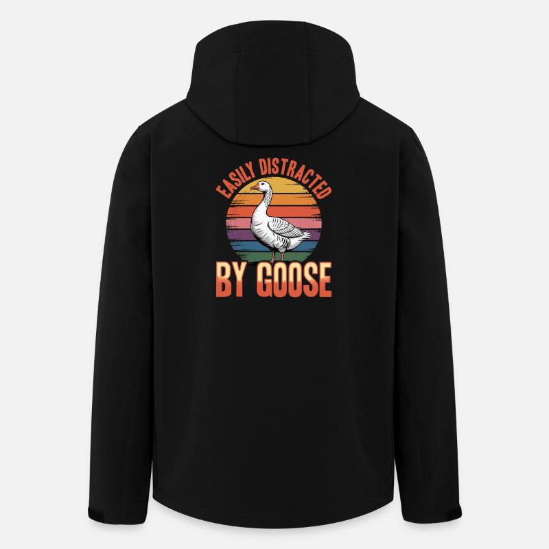 Funny Bird Goose - Recycelte Männer Softshell-Jacke von Stanley/Stella - Schwarz
