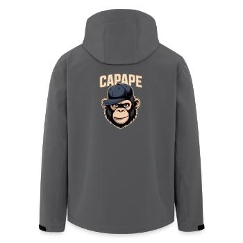 CAPAPE Singe avec casquette Streetstyle Urban Vibe - Veste softshell homme en polyester recyclé Stanley/Stella - noir - Dos - AI Model Male 185 light (185cm)