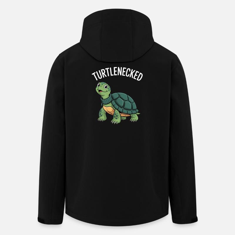 Turtlenecked Turtle Pun Humor - Men’s Recycled Softshell Jacket by Stanley/Stella - black