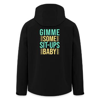 Fanatiques de fitness Quelques abdominaux Bébé Gymnastique suédoise - Veste softshell homme en polyester recyclé Stanley/Stella - noir - Dos - AI Model Male 185 light (185cm)
