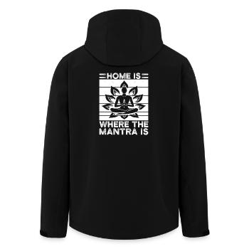 Pilates Enthusiasts Home Is Where The Mantra Is - Recycelte Männer Softshell-Jacke von Stanley/Stella - Schwarz - Hinten - AI Model Male 185 light (185cm)