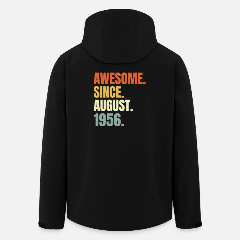 awesome since august 1956 birthday - Men’s Recycled Softshell Jacket by Stanley/Stella - black