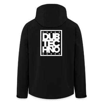 Dub Techno Light Edition - Recycelte Männer Softshell-Jacke von Stanley/Stella - Schwarz - Hinten - AI Model Male 185 light (185cm)