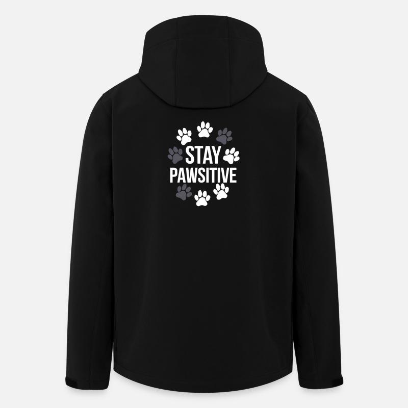 T-shirt Stay Pawsitive Pawprints - Veste softshell homme en polyester recyclé Stanley/Stella - noir