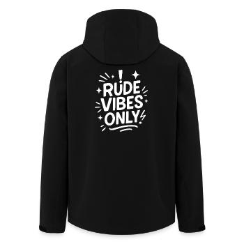 Only rude vibes - Men’s Recycled Softshell Jacket by Stanley/Stella - black - Back - AI Model Male 185 light (185cm)