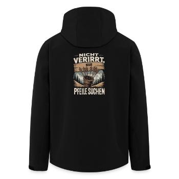 Archery design for archers and courses - Men’s Recycled Softshell Jacket by Stanley/Stella - black - Back - AI Model Male 185 light (185cm)