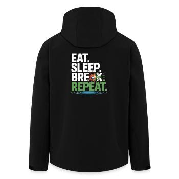 Jouer au billard Snooker Joueurs de billard - Veste softshell homme en polyester recyclé Stanley/Stella - noir - Dos - AI Model Male 185 light (185cm)
