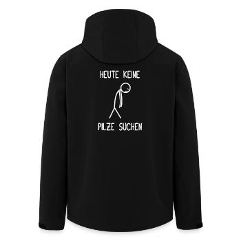 Heute keine Pilze suchen Pilzsammler Pilzsucher - Recycelte Männer Softshell-Jacke von Stanley/Stella - Schwarz - Hinten - AI Model Male 185 light (185cm)