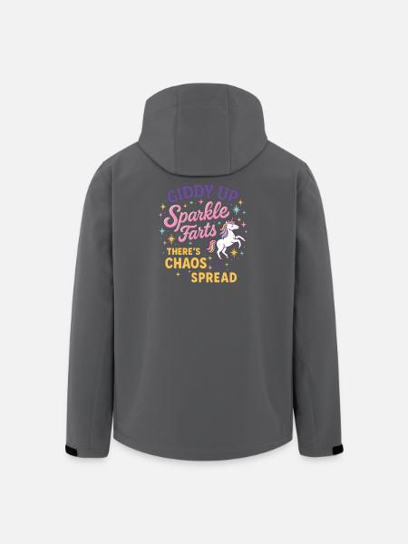 Giddy Up Sparkle Farts Chaos to Spread - Men’s Recycled Softshell Jacket by Stanley/Stella - black