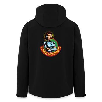 Humaine Mécanique rétro rayonnante - Veste softshell homme en polyester recyclé Stanley/Stella - noir - Dos - AI Model Male 185 light (185cm)