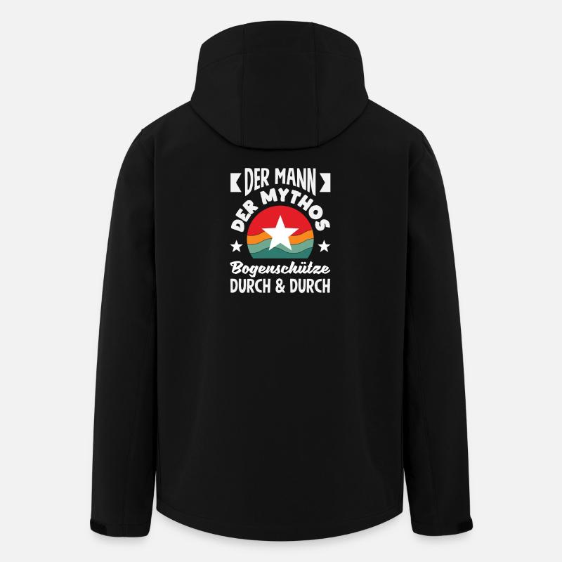 Cadeau d’archer à l’arc - Veste softshell homme en polyester recyclé Stanley/Stella - noir