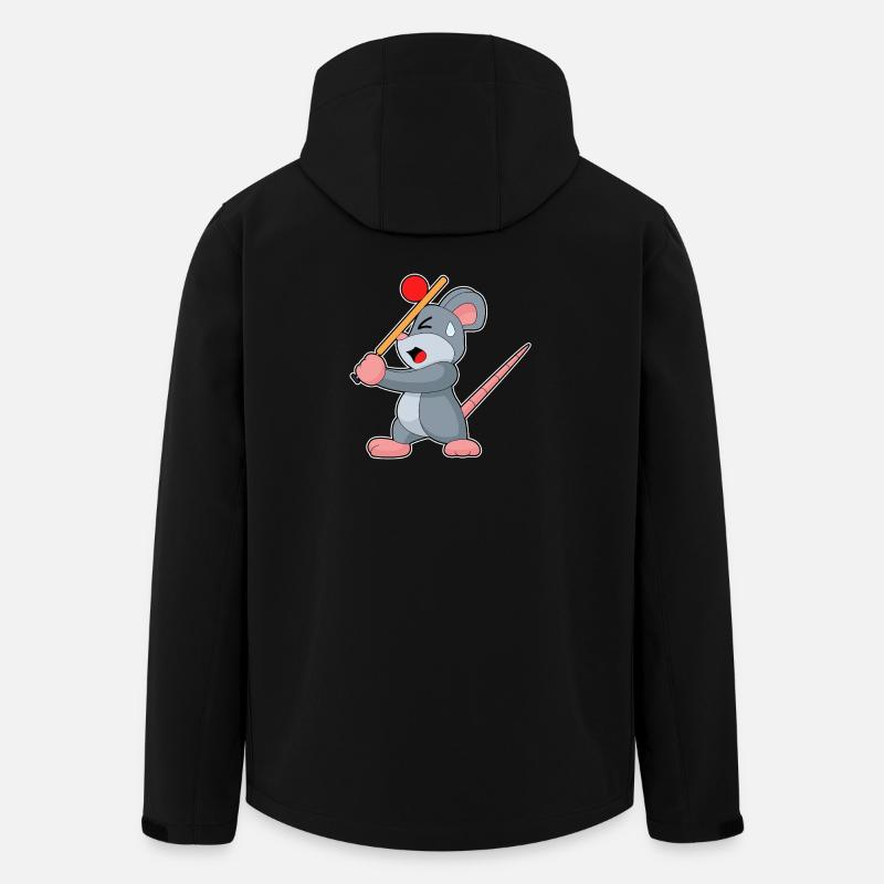 Souris Cricket Battes de cricket - Veste softshell homme en polyester recyclé Stanley/Stella - noir