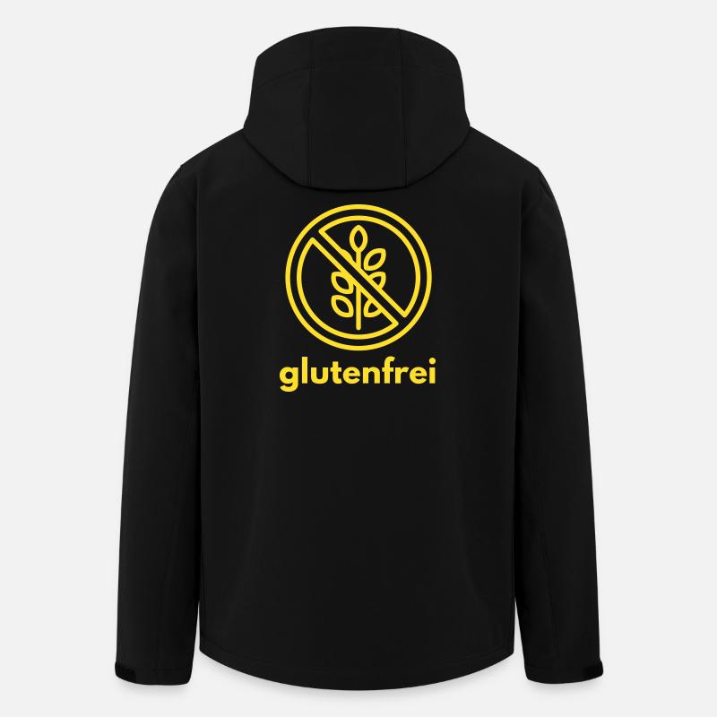 Glutenfrei Symbol in Gelb - Recycelte Männer Softshell-Jacke von Stanley/Stella - Schwarz