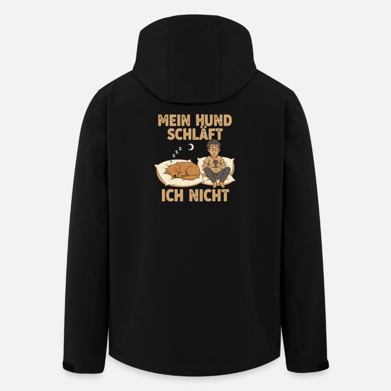 Mon chien dort, pas moi - Veste softshell homme en polyester recyclé Stanley/Stella - noir