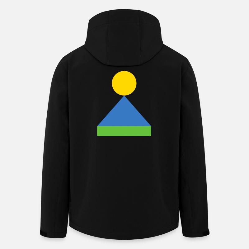Geometric Triangle Sunrise - Men’s Recycled Softshell Jacket by Stanley/Stella - black