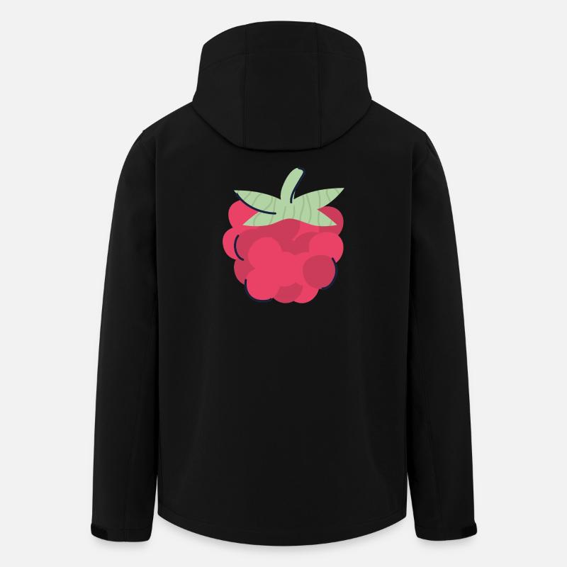 Raspberry Pop Art Berry - Men’s Recycled Softshell Jacket by Stanley/Stella - black