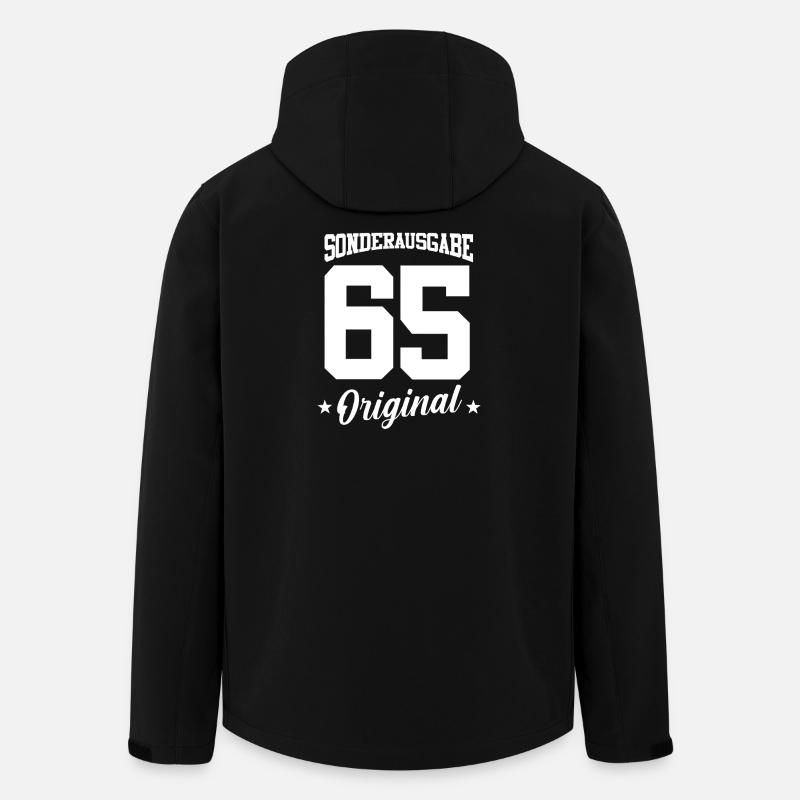 65 Birthday - Men’s Recycled Softshell Jacket by Stanley/Stella - black