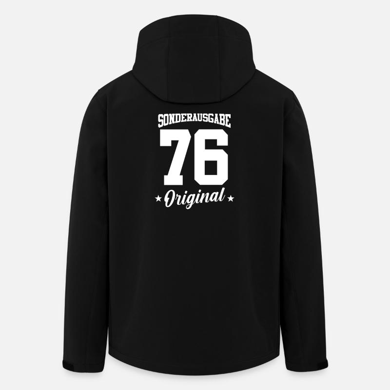 76 Birthday - Men’s Recycled Softshell Jacket by Stanley/Stella - black