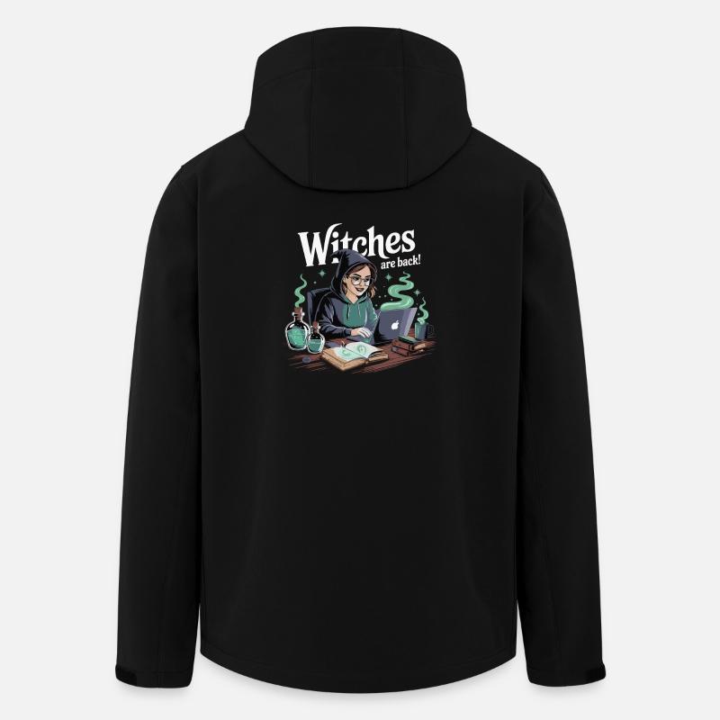 Hexen sind zurück Laptop - Recycelte Männer Softshell-Jacke von Stanley/Stella - Schwarz