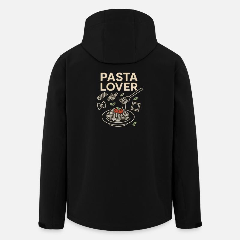 Pasta Liebhaber Motiv - Recycelte Männer Softshell-Jacke von Stanley/Stella - Schwarz