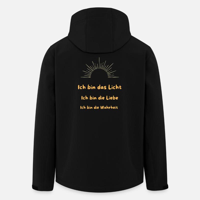 Achtsamkeit Sonne Logo, Selbstliebe-Shirt - Recycelte Männer Softshell-Jacke von Stanley/Stella - Schwarz