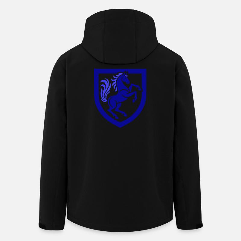 Pferd Wappen - Recycelte Männer Softshell-Jacke von Stanley/Stella - Schwarz