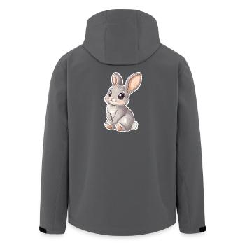 Hare - Men’s Recycled Softshell Jacket by Stanley/Stella - anthracite - Back - AI Model Male 185 light (185cm)