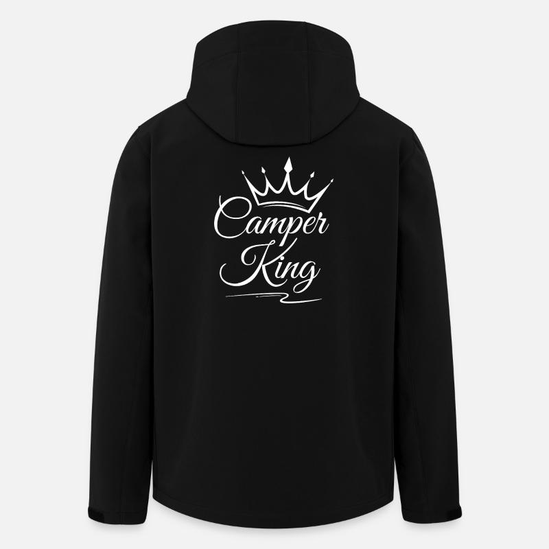 Camper King - Recycelte Männer Softshell-Jacke von Stanley/Stella - Schwarz