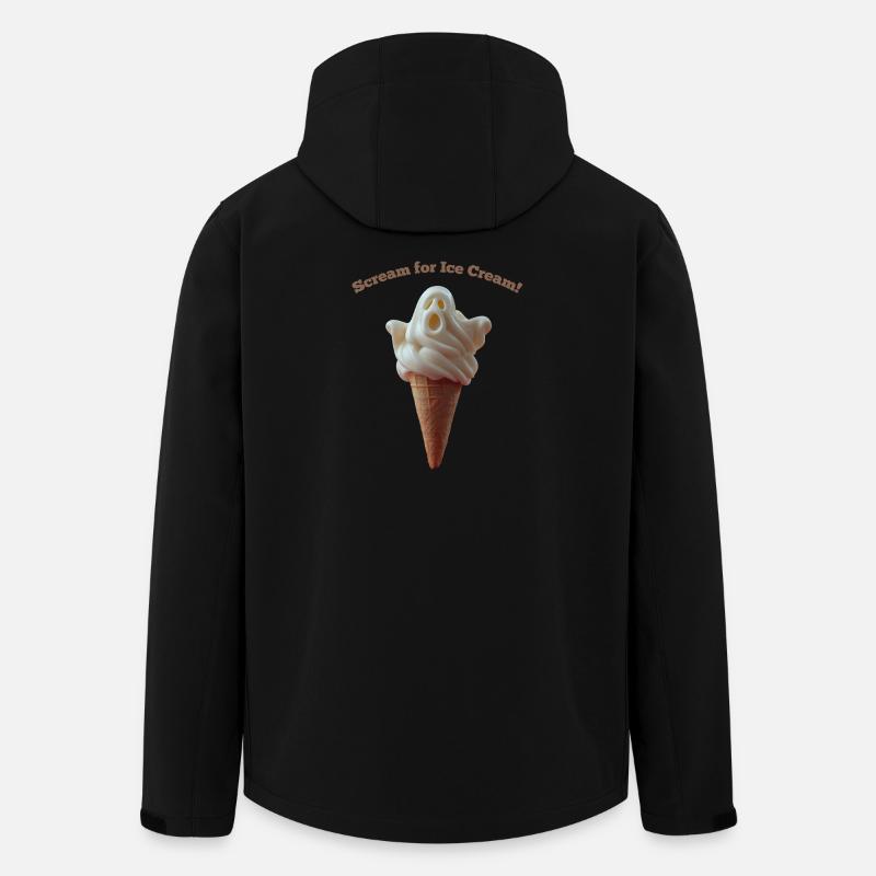 Cri pour IceCream Ghost - Veste softshell homme en polyester recyclé Stanley/Stella - noir