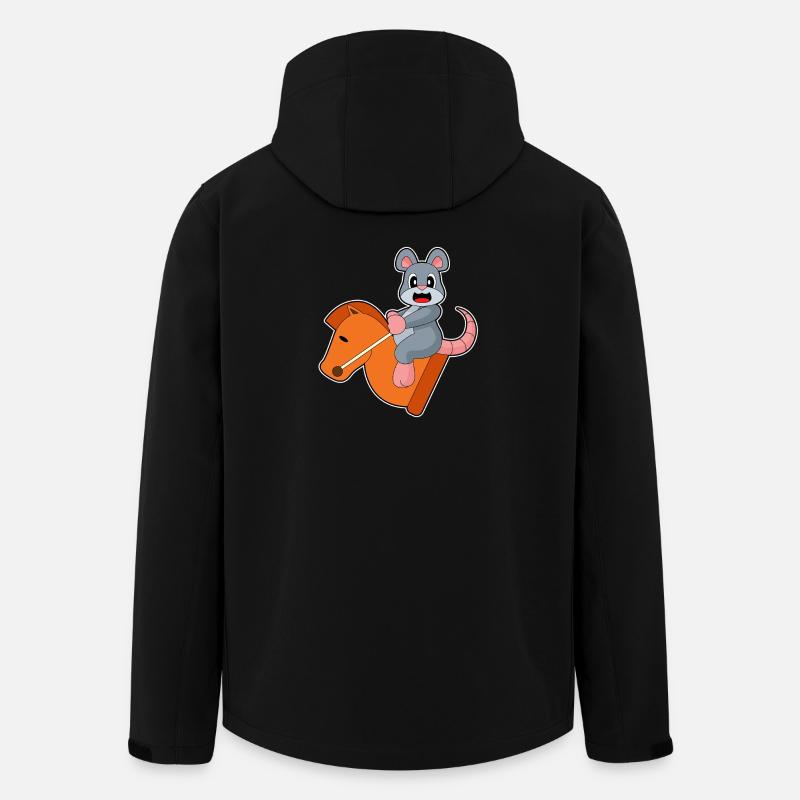 Maus Schachfigur Springer Schach - Recycelte Männer Softshell-Jacke von Stanley/Stella - Schwarz