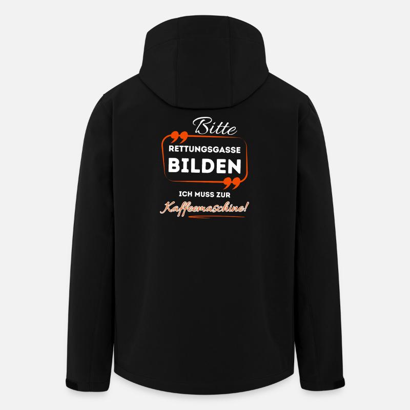 Bitte Rettungsgasse bilden ...- Für Kaffeetrinker - Recycelte Männer Softshell-Jacke von Stanley/Stella - Schwarz