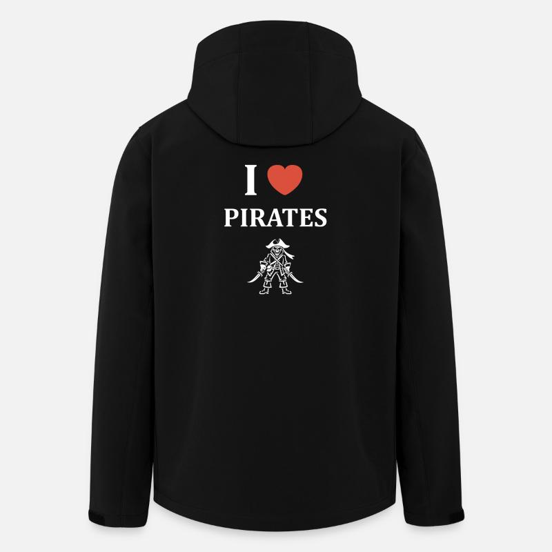 J adore Pirates et Coeur - Veste softshell homme en polyester recyclé Stanley/Stella - noir