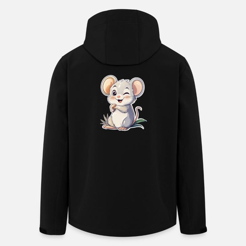 souris - Veste softshell homme en polyester recyclé Stanley/Stella - noir